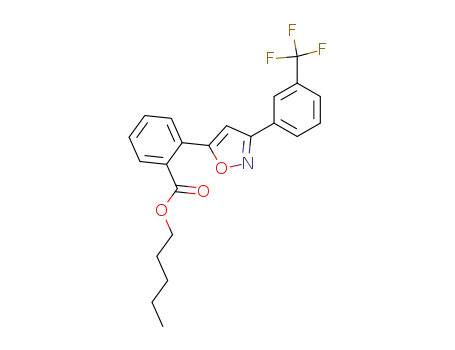 Molecular Structure of 76272-31-6 (n-pentyl 2-<3-<3-(trifluoromethyl)phenyl>isoxazol-5-yl>benzoate)
