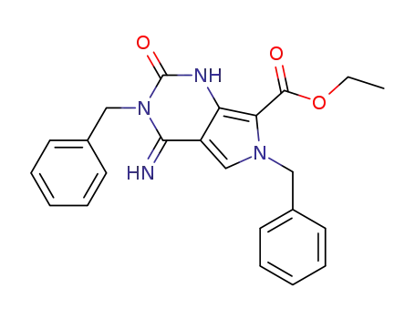 3,6-dibenzyl-4-imino-2-oxo-2,3,4,6-tetrahydro-1H-pyrrolo[3,4-d]pyrimidine-7-carboxylic acid ethyl ester
