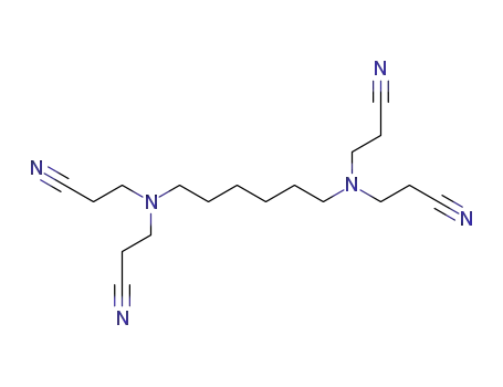 Molecular Structure of 51851-40-2 (N,N,N',N'-tetrakis(2-cyanoethyl)hexamethylenediamine)