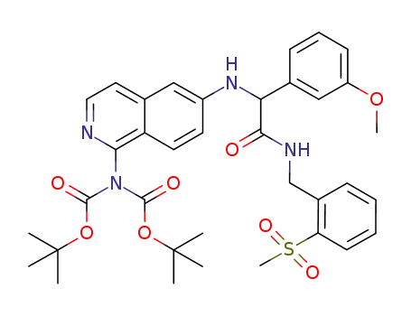 N-(2-(methylsulfonyl)benzyl)-2-(1-(di-tert-butoxycarbonylamino)isoquinolin-6-ylamino)-2-(3-methoxyphenyl)acetamide