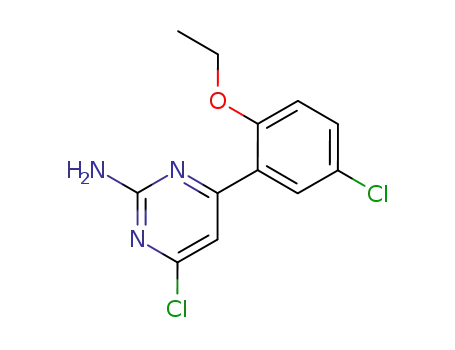 Molecular Structure of 774607-96-4 (2-Pyrimidinamine, 4-chloro-6-(5-chloro-2-ethoxyphenyl)-)