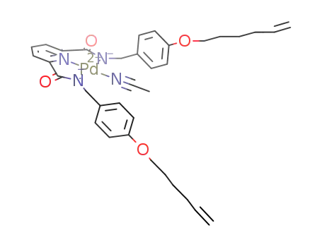 [Pd(CH<sub>2</sub>CH(CH<sub>2</sub>)4O(C<sub>6</sub>H<sub>4</sub>)CH<sub>2</sub>(NCO(C<sub>5</sub>H<sub>3</sub>N)CON)CH<sub>2</sub>(C<sub>6</sub>H<sub>4</sub>)O(CH<sub>2</sub>)4CHCH<sub>2</sub>)(CH<sub>3</sub>CN)]