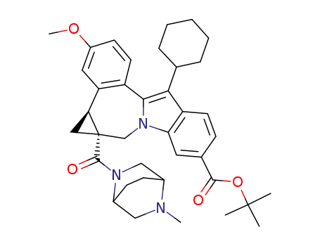 Tert-butyl (1aR,12bS)-8-cyclohexyl-11-methoxy-1a-((5-methyl-2,5-diazabicyclo[2.2.2]oct-2-yl)carbonyl)-1,1a,2,12b-tetrahydrocyclopropa[d]indolo[2,1-a][2]benzazepine-5-carboxylate