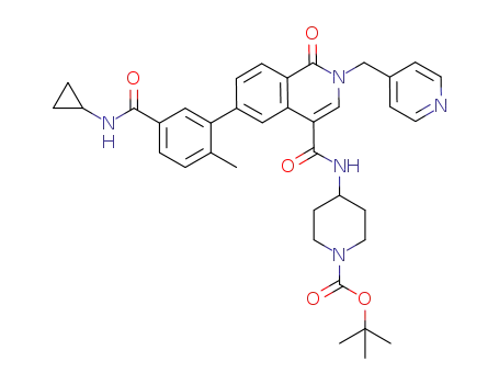 4-{[6-(5-cyclopropylcarbamoyl-2-methylphenyl)-1-oxo-2-pyridin-4-ylmethyl-1,2-dihydroisoquinoline-4-carbonyl]amino}piperidine-1-carboxylic acid tert-butyl ester