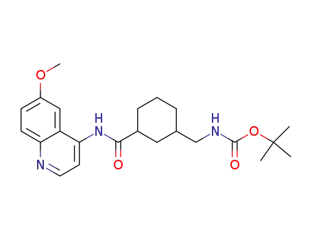 Carbamic acid,
[[3-[[(6-methoxy-4-quinolinyl)amino]carbonyl]cyclohexyl]methyl]-,
1,1-dimethylethyl ester