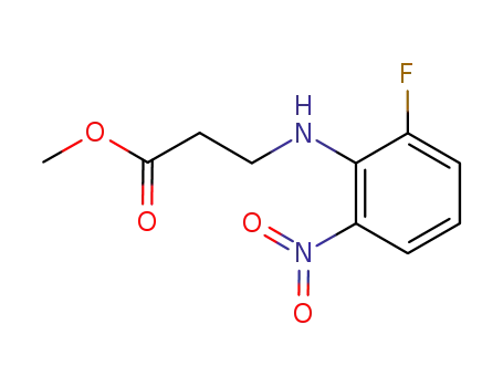 Molecular Structure of 877230-84-7 (3-(2-fluoro-6-nitrophenylamino)propionic acid methyl ester)