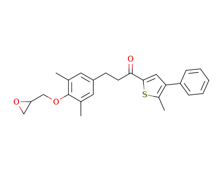3-(3,5-dimethyl-4-oxiranylmethoxy-phenyl)-1-(5-methyl-4-phenyl-thiophen-2-yl)-propan-1-one