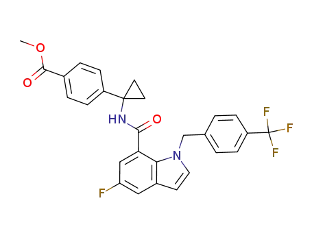 methyl 4-{1-[({5-fluoro-1-[4-trifluoromethyl-benzyl]-1H-indol-7-yl}carbonyl)amino]cyclopropyl}benzoate