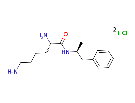 Molecular Structure of 914480-48-1 ((2S)-2,6-Diamino-N-[(1S)-1-methyl-2-phenylethyl]hexanamide dihydrochloride)