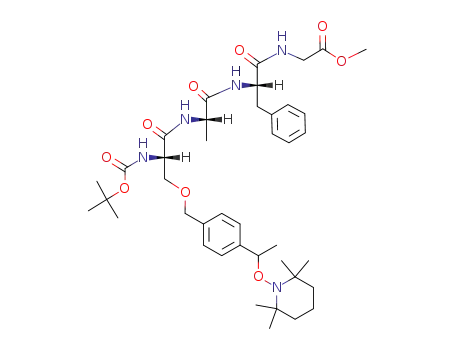 {(S)-2-[(S)-2-((S)-2-tert-butoxycarbonylamino-3-{4-[1-(2,2,6,6-tetramethylpiperidin-1-yloxy)ethyl]benzyloxy}propionylamino)propionylamino]-3-phenylpropionylamino}acetic acid methyl ester