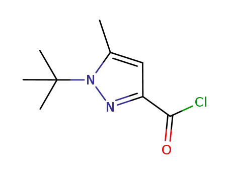 Molecular Structure of 306936-94-7 (1-(TERT-BUTYL)-5-METHYL-1H-PYRAZOLE-3-CARBONYL CHLORIDE)