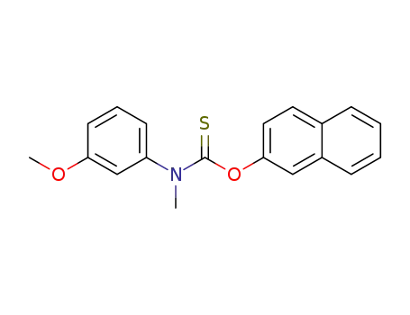 Molecular Structure of 88569-81-7 (O-naphthalen-2-yl (3-methoxyphenyl)methylcarbamothioate)