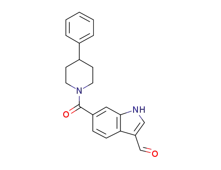 6-(4-phenyl-piperidine-1-carbonyl)-1H-indole-3-carbaldehyde
