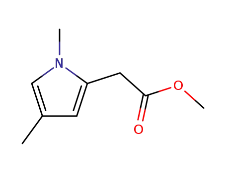 Molecular Structure of 84145-71-1 (methyl 1,4-dimethyl-1H-pyrrole-2-acetate)