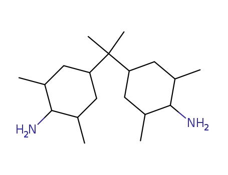 Molecular Structure of 65962-46-1 (Cyclohexanamine, 4,4'-(1-methylethylidene)bis[2,6-dimethyl-)