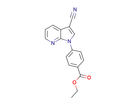 Molecular Structure of 934290-82-1 (Benzoic acid, 4-(3-cyano-1H-pyrrolo[2,3-b]pyridin-1-yl)-, ethyl ester)