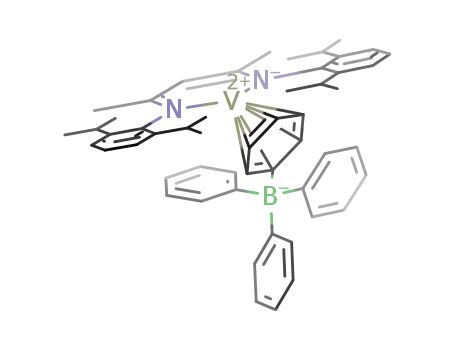 Molecular Structure of 736137-80-7 (V(((2,6-(iPr)2Ph)NCMe)2CH)(η6-C6H4BPh3))