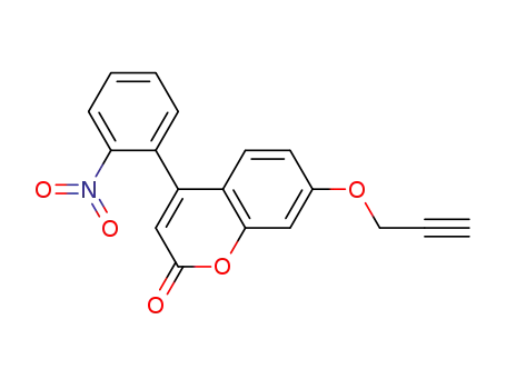 2H-1-Benzopyran-2-one, 4-(2-nitrophenyl)-7-(2-propynyloxy)-