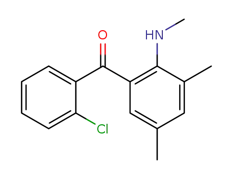 Molecular Structure of 136281-04-4 (2'-chloro-3,5-dimethyl-2-methylaminobenzophenone)