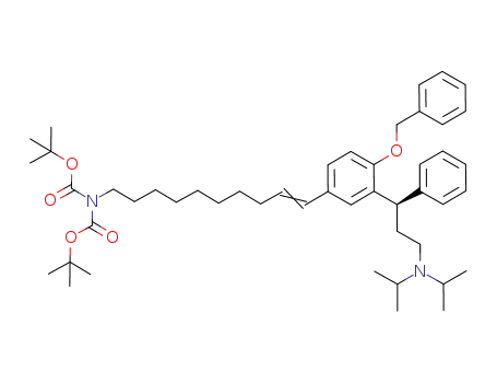 di-tert-butyl [10-{4-(benzyloxy)-3-[(1R)-3-(diisopropylamino)-1-phenylpropyl]phenyl}dec-9-en-1-yl]imidodicarbonate