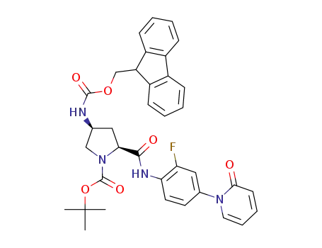 (2S,4S)-4-(9H-fluoren-9-ylmethoxycarbonylamino)-2-[2-fluoro-4-(2-oxo-2H-pyridin-1-yl)-phenylcarbamoyl]-pyrrolidine-1-carboxylic acid tert-butyl ester