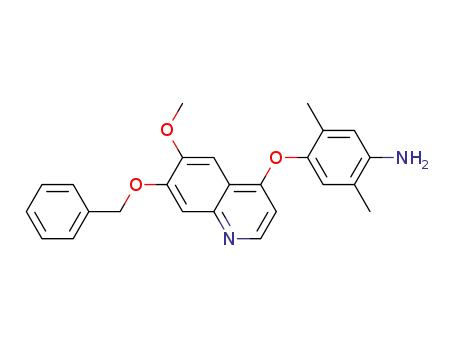 Molecular Structure of 286371-50-4 (4-{[7-(Benzyloxy)-6-methoxy-4-quinolyl]oxy}-2,5-dimethylaniline)