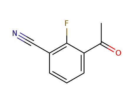 Molecular Structure of 112279-89-7 (Benzonitrile, 3-acetyl-2-fluoro- (9CI))