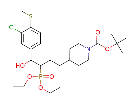 4-[4-(3-chloro-4-methylsulfanylphenyl)-3-(diethoxyphosphoryl)-4-hydroxybutyl]piperidine-1-carboxylic acid tert-butyl ester