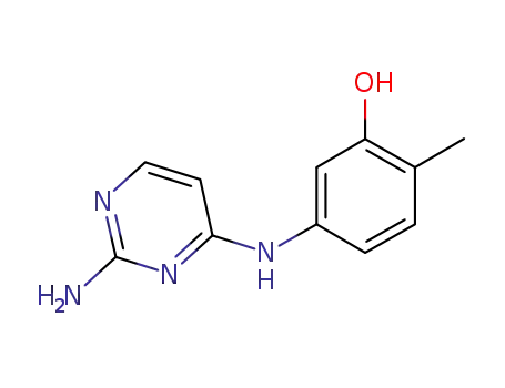 Molecular Structure of 933045-98-8 (5-(2-aminopyrimidin-4-ylamino)-2-methylphenol)