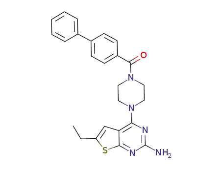 4-[4-(1,1'-biphenyl-4-ylcarbonyl)piperazin-1-yl]-6-ethylthieno[2,3-d]pyrimidin-2-amine