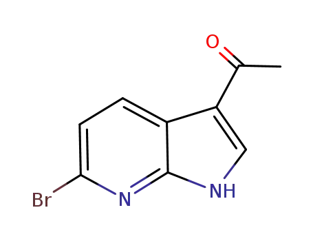 Molecular Structure of 1011711-60-6 (Ethanone, 1-(6-bromo-1H-pyrrolo[2,3-b]pyridin-3-yl)-)