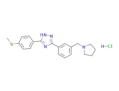5-(4-Methylsulfanyl-phenyl)-3-(3-pyrrolidin-1-ylmethyl-phenyl)-1H-[1,2,4]triazole hydrochloride salt