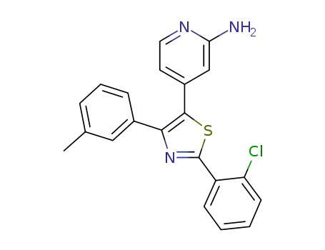4-[2-(2-chlorophenyl)-4-(3-methylphenyl)-1,3-thiazol-5-yl]-2-pyridylamine