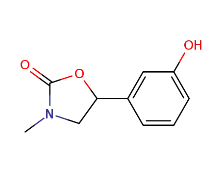Molecular Structure of 112710-46-0 (5-(3-hydroxyphenyl)-3-methyl-2-oxazolidone)