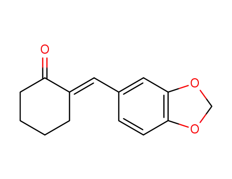 Molecular Structure of 105702-16-7 (Cyclohexanone, 2-(1,3-benzodioxol-5-ylmethylene)-)