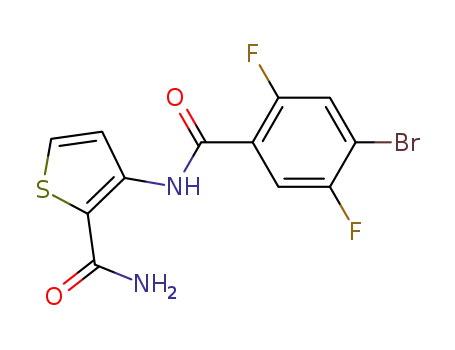 3-[(4-bromo-2,5-difluorobenzoyl)amino] thiophene-2-carboxamide