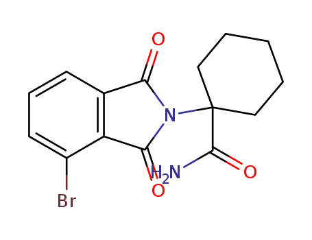 Molecular Structure of 51971-93-8 (Cyclohexanecarboxamide,
1-(4-bromo-1,3-dihydro-1,3-dioxo-2H-isoindol-2-yl)-)