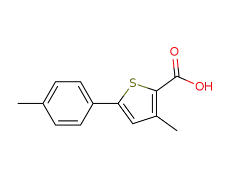 Molecular Structure of 947149-26-0 (3-METHYL-5-P-TOLYLTHIOPHENE-2-CARBOXYLIC ACID)