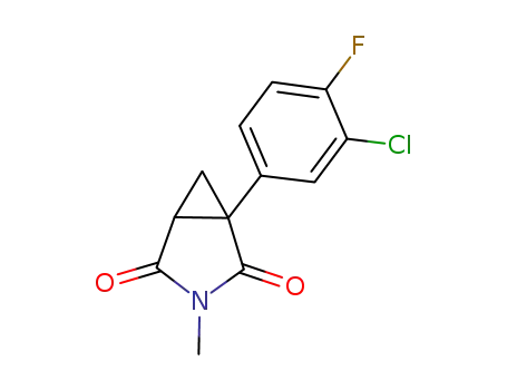 Molecular Structure of 923567-83-3 (3-Azabicyclo[3.1.0]hexane-2,4-dione,
1-(3-chloro-4-fluorophenyl)-3-methyl-)