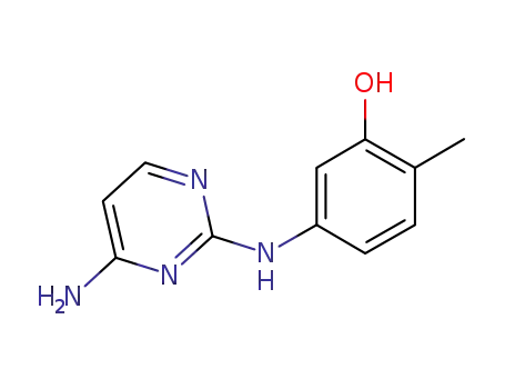 Molecular Structure of 933045-96-6 (5-(4-aminopyrimidin-2-ylamino)-2-methylphenol)