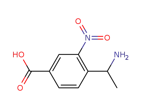 Molecular Structure of 791039-94-6 (Benzoic acid, 4-(1-aminoethyl)-3-nitro-, (R)- (9CI))