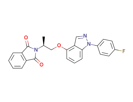 2-((1S)-2-{[1-(4-fluorophenyl)-1H-indazol-4-yl]oxy}-1-methylethyl)-1H-isoindole-1,3(2H)-dione