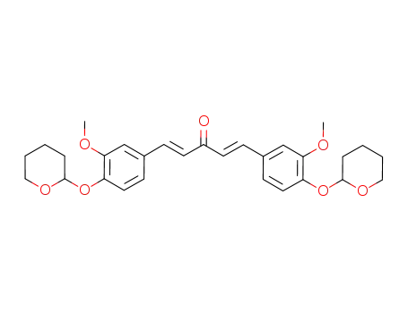 (1E,4E)-2,5-bis(3-methoxy-4-(tetrahydro-2H-pyran-2-yloxy)phenyl)penta-1,4-dien-3-one
