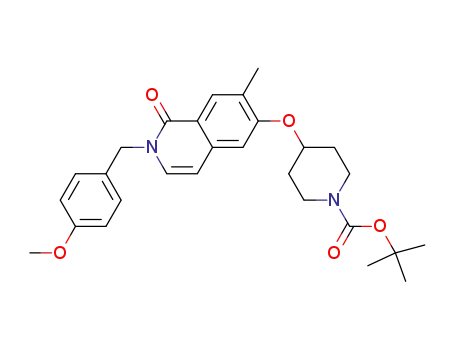 4-[2-(4-methoxy-benzyl)-7-methyl-1-oxo-1,2-dihydro-isoquinolin-6-yloxy]-piperidine-1-carboxylic acid tert-butyl ester