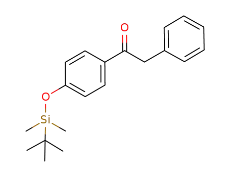 Molecular Structure of 163083-22-5 (Ethanone, 1-[4-[[(1,1-dimethylethyl)dimethylsilyl]oxy]phenyl]-2-phenyl-)