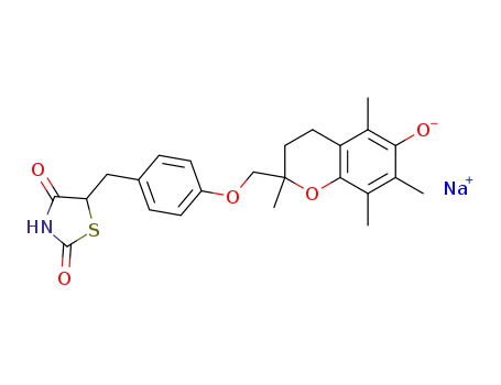 Molecular Structure of 97323-06-3 (Monosodium salt of 5-[4-(6-hydroxy-2,5,7,8-tetramethylchroman-2-ylmethoxy)benzyl]thiazolidine-2,4-dione)