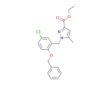 ethyl 1-({5-chloro-2-[(phenylmethyl)oxy]phenyl}methyl)-5-methyl-1H-pyrazole-3-carboxylate