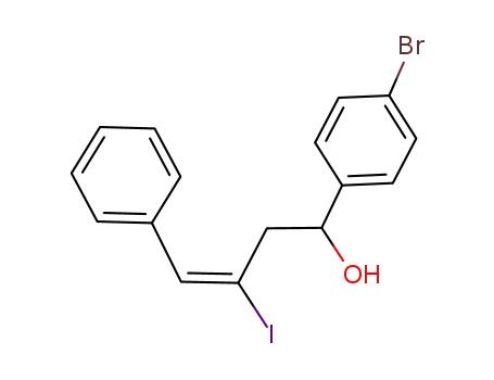 (E)-1-(4-bromophenyl)-3-iodo-4-phenylbut-3-en-1-ol
