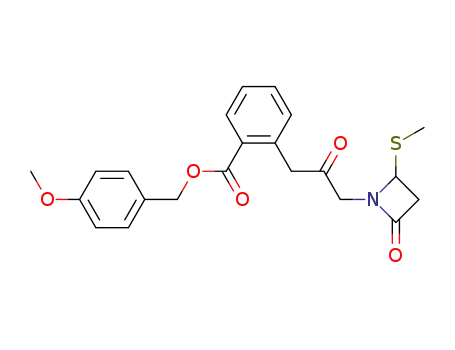 Benzoic acid, 2-[3-[2-(methylthio)-4-oxo-1-azetidinyl]-2-oxopropyl]-,
(4-methoxyphenyl)methyl ester