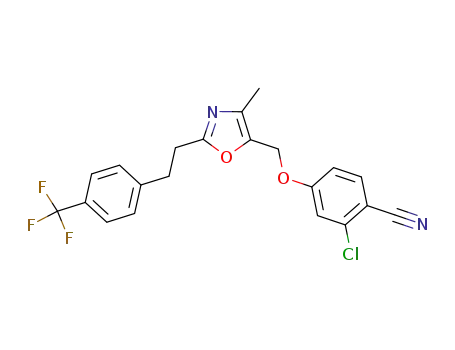2-chloro-4-{4-methyl-2-[2-(4-trifluoromethyl-phenyl)-ethyl]-oxazol-5-ylmethoxy}-benzonitrile